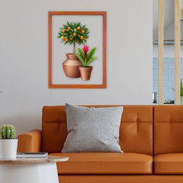 Wallity Cuadro Decorativo Enmarcado Multicolor 32 x 42 cm